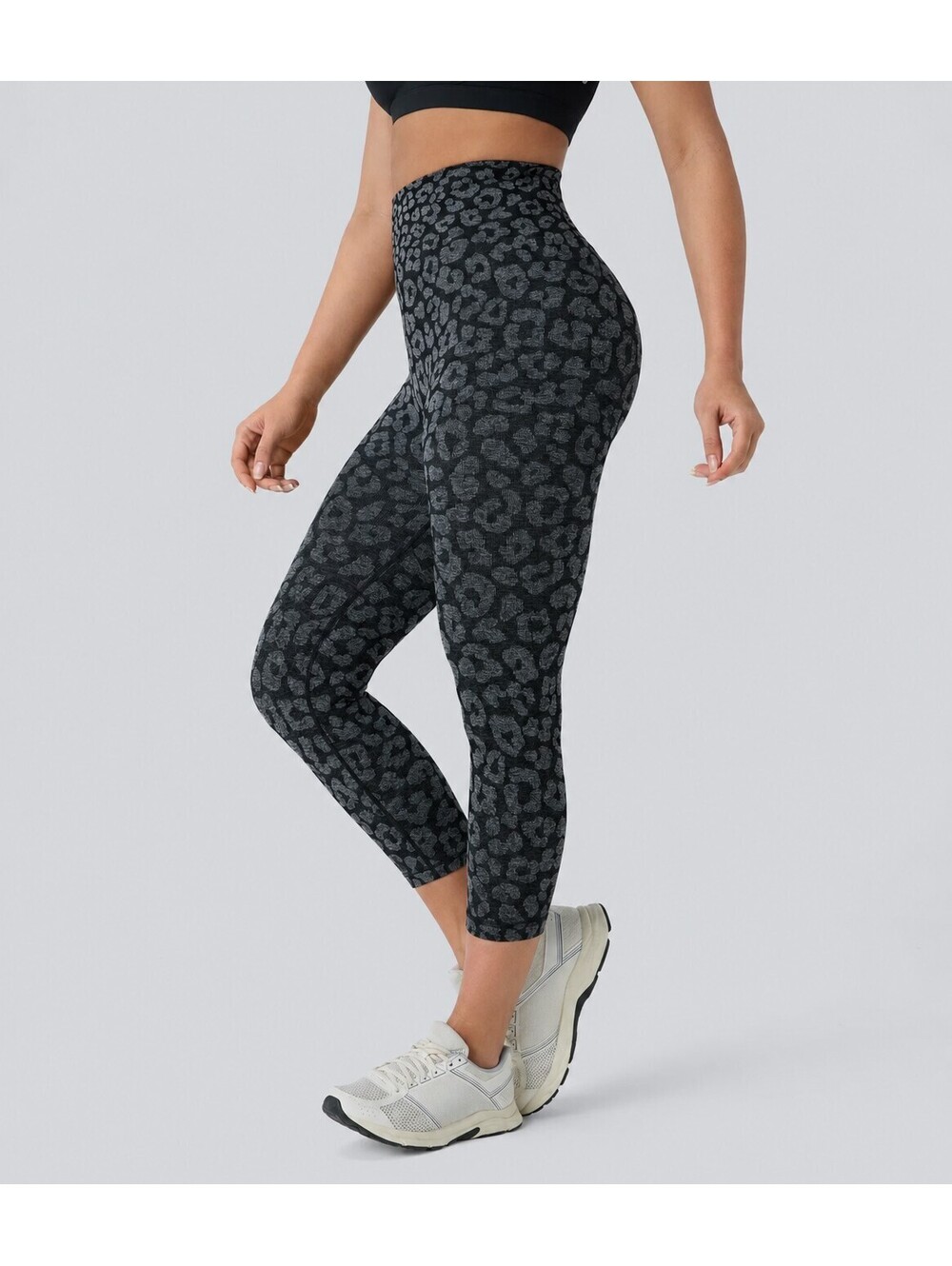 Halara OneForm Seamless Flow High Waisted Leopard 7/8 Yoga Leggings Size XL